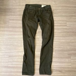 Rag & Bone Standard Issue Forest Green 5 Pocket Pants
